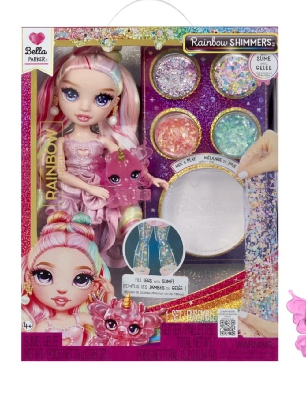 Rainbow High Rainbow Shimmers with Slime - Bella, Pink 11